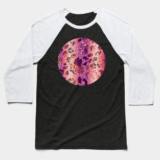 Colourful gradient unique flowers leopard stripes abstract modern 286 Pattern Baseball T-Shirt